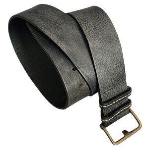 Fabio Corti Vintage Italian Leather Belt Made in Italy Brass Buckle Distressed